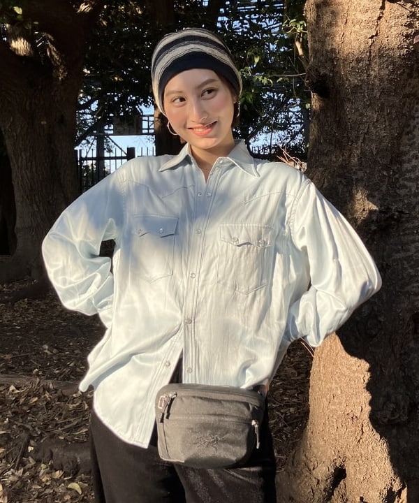 NATSUKIさんの「BEAMS WOMEN｜サテン ウエスタン シャツ」を使ったコーディネート