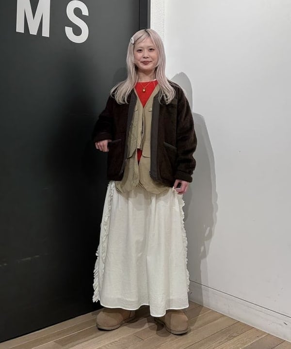 ando naoさんの「BEAMS WOMEN｜【別注】THE NORTH FACE PURPLE LABEL / フリース カーディガン」を使ったコーディネート