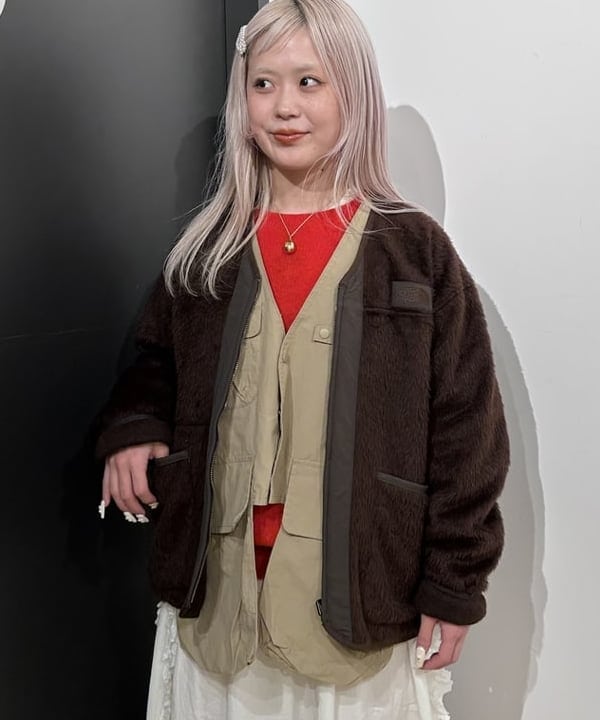 ando naoさんの「BEAMS WOMEN｜【別注】THE NORTH FACE PURPLE LABEL / フリース カーディガン」を使ったコーディネート