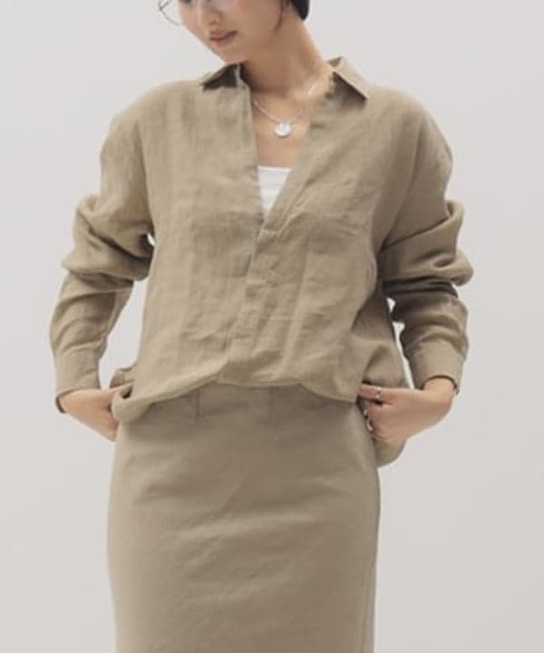 NATSUKIさんの「BEAMS WOMEN｜:colon / リネンシャツ」を使ったコーディネート