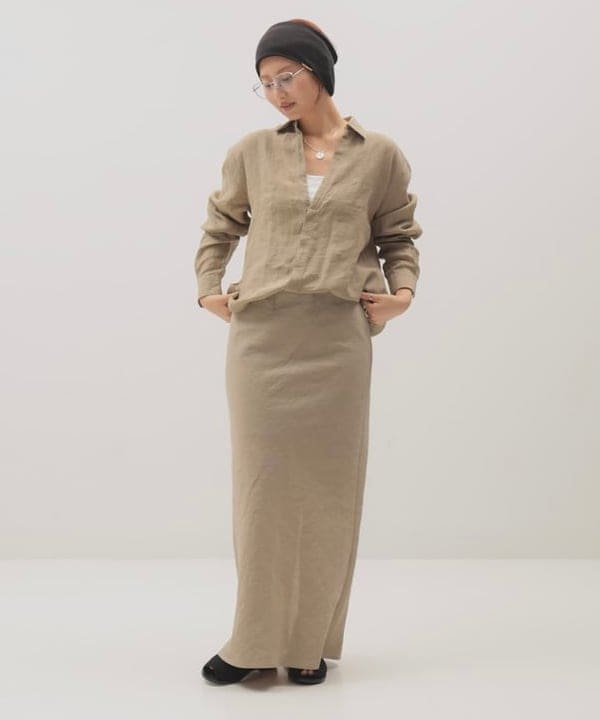NATSUKIさんの「BEAMS WOMEN｜:colon / リネンシャツ」を使ったコーディネート