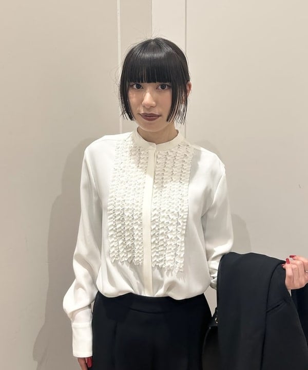 大槻 まひろさんの「BEAMS WOMEN｜トリアセ 1タック パンツ＊」を使ったコーディネート