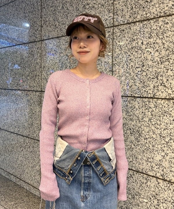 まゆちゃんさんの「BEAMS WOMEN｜フェイクレザー ジップ ブルゾン」を使ったコーディネート