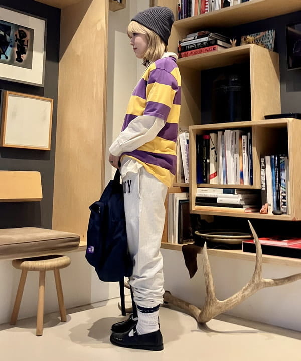 小原 もこさんの「BEAMS WOMEN｜ライン ルーズソックス」を使ったコーディネート