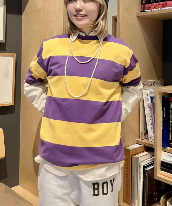 小原 もこさんの「BEAMS WOMEN｜ライン ルーズソックス」を使ったコーディネート