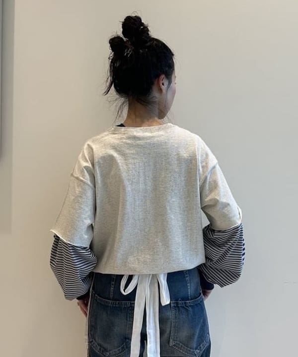 清水 彩乃さんの「BEAMS WOMEN｜スウィッチ ボーダー ロングスリーブ」を使ったコーディネート