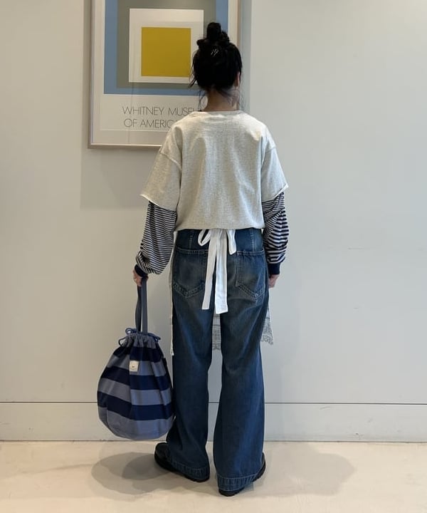 清水 彩乃さんの「BEAMS WOMEN｜スウィッチ ボーダー ロングスリーブ」を使ったコーディネート