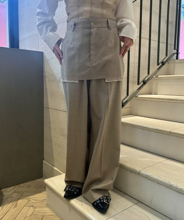 ナカノ アイさんの「BEAMS WOMEN｜レイヤード ヘム クロップド シャツ」を使ったコーディネート