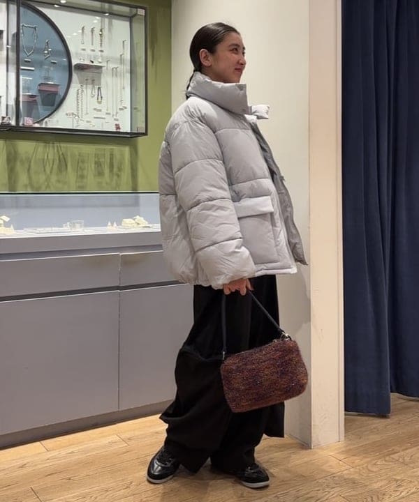 ちりこさんの「BEAMS WOMEN｜中綿 スタンドカラー ブルゾン」を使ったコーディネート