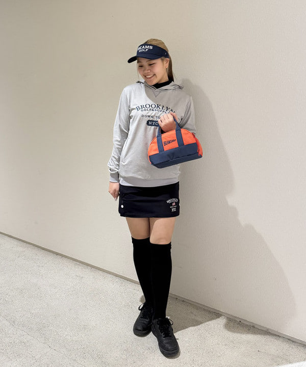 ビームスゴルフ　パテッド　中綿スカート　ネイビー　 M BEAMS GOLF（ビームス ゴルフ）PURPLE LABEL / チェック バック