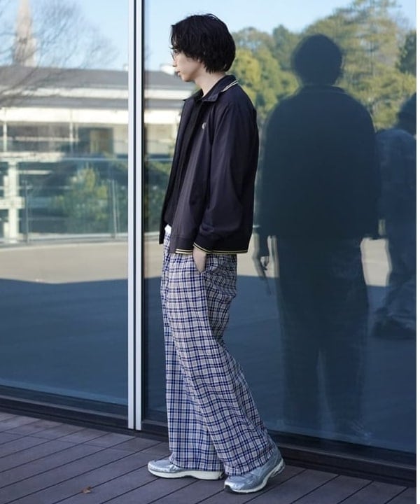 SUDOさんの「BEAMS WOMEN｜チェック ワイド イージーパンツ【ワイドストレートフィット】」を使ったコーディネート