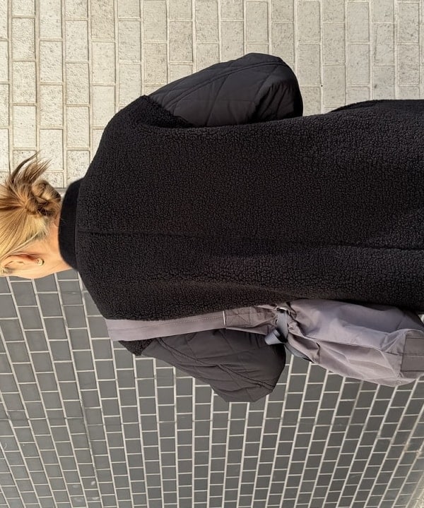 れいなさんの「BEAMS WOMEN｜ボア キルト リバーシブル コート」を使ったコーディネート