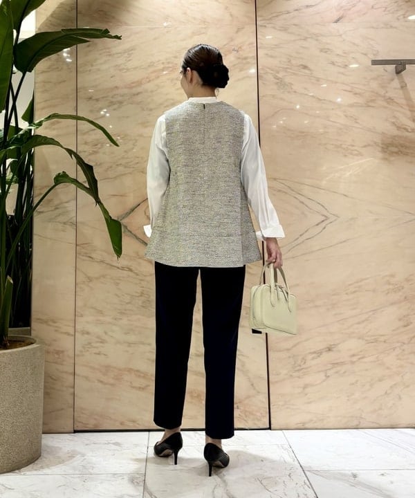 AONO SHIKAMAさんの「BEAMS WOMEN｜コットン リボンタイ シャツ」を使ったコーディネート