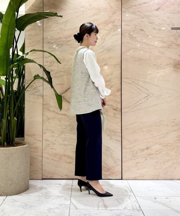 AONO SHIKAMAさんの「BEAMS WOMEN｜コットン リボンタイ シャツ」を使ったコーディネート