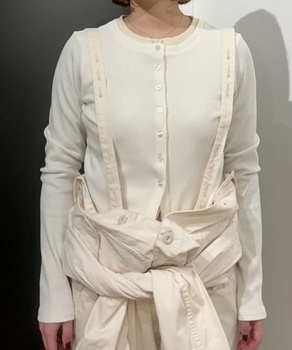 早川 萌子さんの「BEAMS WOMEN｜RIB レイヤード カーディガン」を使ったコーディネート