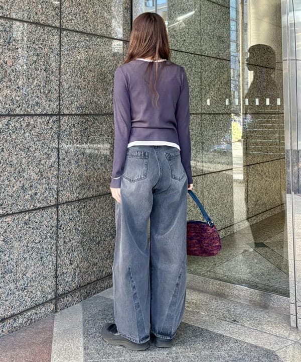 はやしあかねさんの「BEAMS WOMEN｜RIB レイヤード カーディガン」を使ったコーディネート