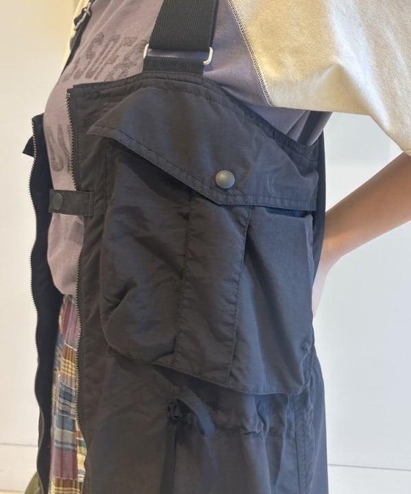 ナガオカ サキさんの「BEAMS WOMEN｜ナイロン フィッシング ベスト アレンジ ワンピース」を使ったコーディネート