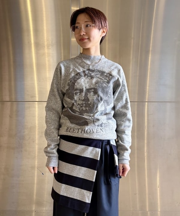 みりさんの「【別注】LACOSTE / ボーダー ロングスリーブ Tシャツ」を使ったコーディネート