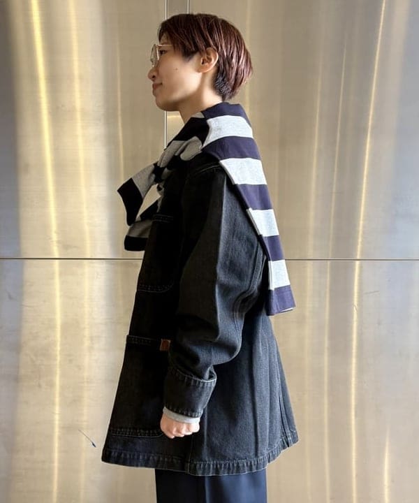 みりさんの「【別注】LACOSTE / ボーダー ロングスリーブ Tシャツ」を使ったコーディネート