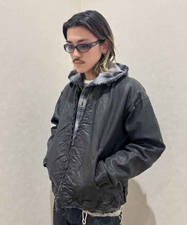 Ryohei Takataさんの「BEAMS WOMEN｜ユーズド加工 レザージップブルゾン」を使ったコーディネート