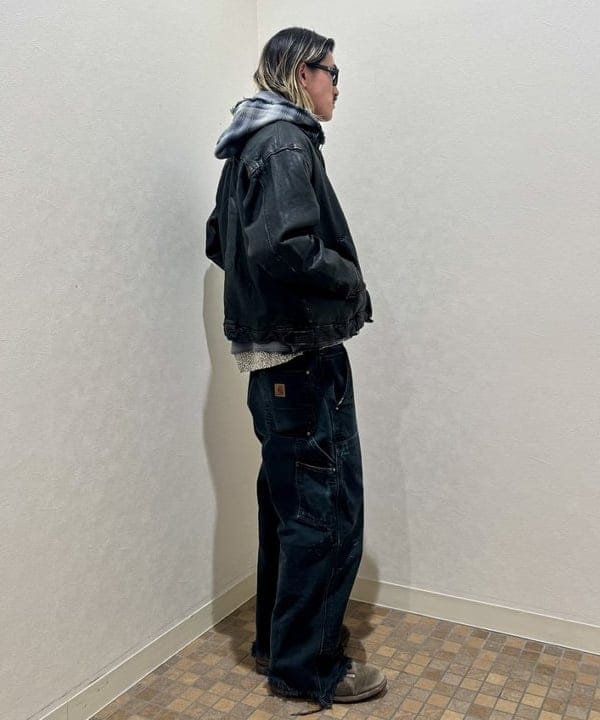 Ryohei Takataさんの「BEAMS WOMEN｜ユーズド加工 レザージップブルゾン」を使ったコーディネート