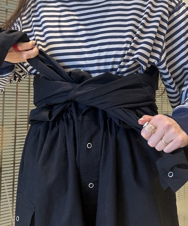 清水 彩乃さんの「BEAMS WOMEN｜スウィッチ ボーダー ロングスリーブ」を使ったコーディネート