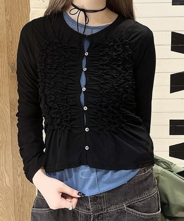 江口 息吹さんの「BEAMS WOMEN｜シアー センター シーム Tシャツ」を使ったコーディネート