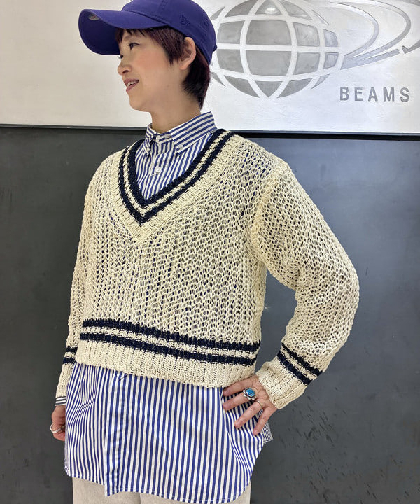 木村 梨香さんの「BEAMS WOMEN｜ストライプ クレイジー ボタンダウン ロングスリーブ」を使ったコーディネート
