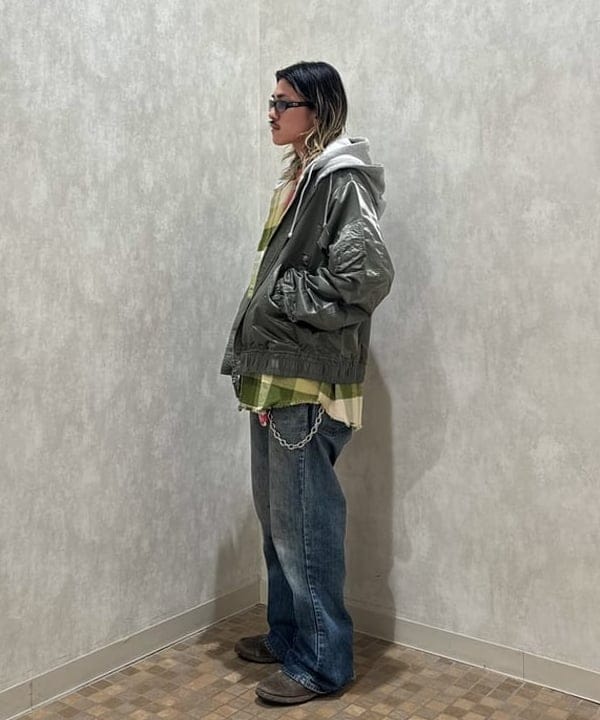 Ryohei Takataさんの「BEAMS WOMEN｜フード チェック ネルシャツ」を使ったコーディネート