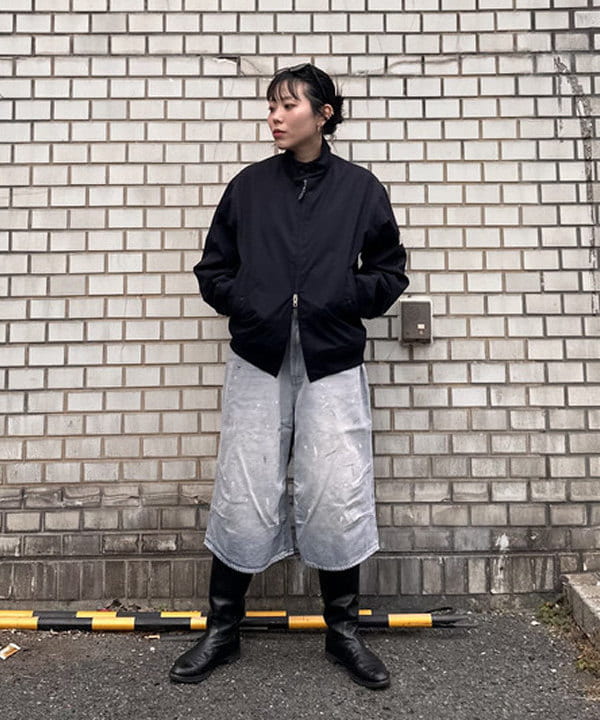 なるみさんの「ワイドストレート クォーターレングス ペインターデニム」を使ったコーディネート