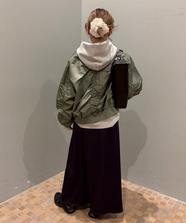 まゆちゃんさんの「BEAMS WOMEN｜ギャザー アーム MA-1」を使ったコーディネート