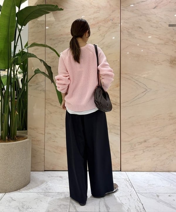 茂野 真楓さんの「BEAMS WOMEN｜5ゲージ コットン 畦編み プルオーバー」を使ったコーディネート