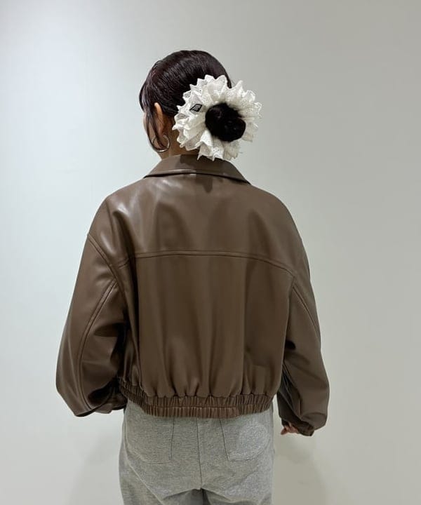 SAEさんの「BEAMS WOMEN｜フェイクレザー ジップ ブルゾン」を使ったコーディネート