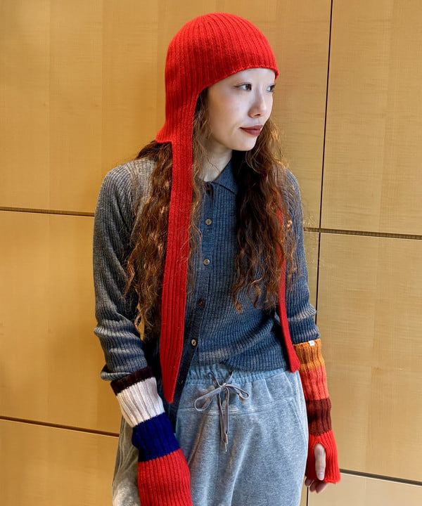 ハルキ　モモナさんの「BEAMS WOMEN｜リブ ポロ カーディガン」を使ったコーディネート