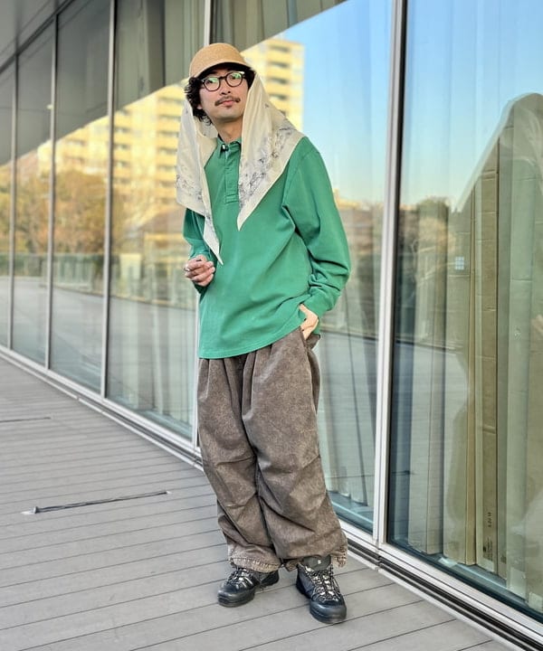 BAKU(東江 漠)さんの「BEAMS WOMEN｜【別注】Champion / Rugger Shirt」を使ったコーディネート