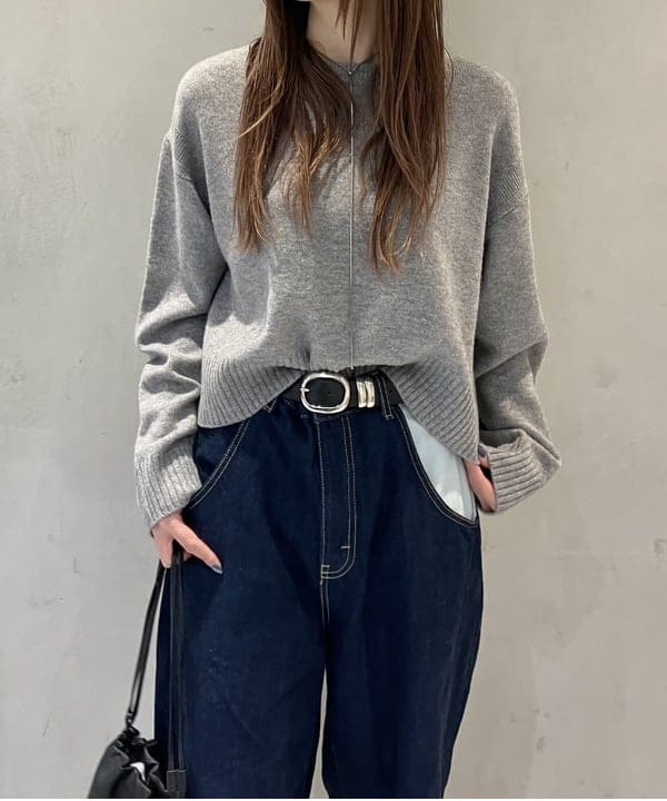 CHIHIROさんの「BEAMS WOMEN｜7ゲージ ウール クルーネック プルオーバー」を使ったコーディネート