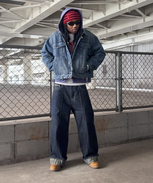 NADEL ナデールさんの「BEAMS WOMEN｜ワイドショート ダメージ デニム ジャケット」を使ったコーディネート