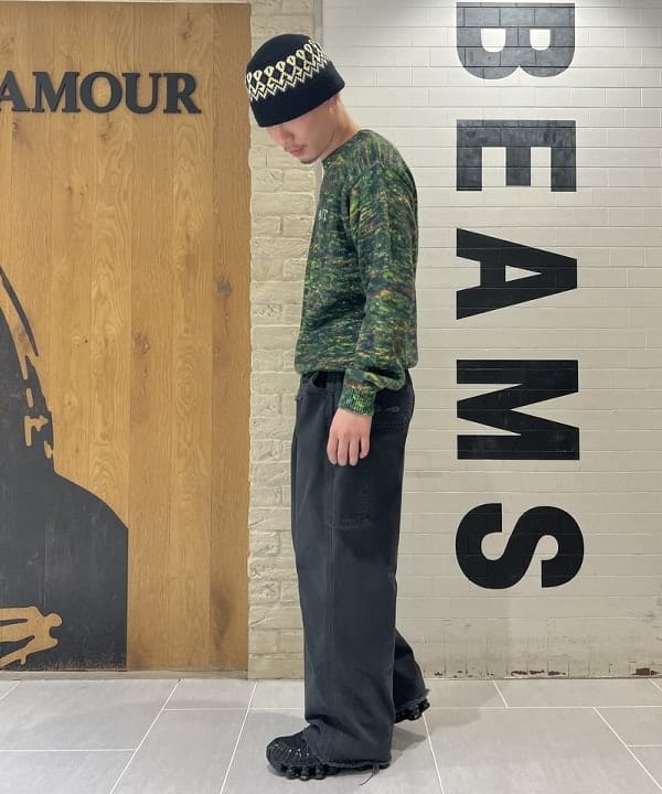 梨本 湖太郎さんの「BEAMS WOMEN｜ジャカード ニット バケットハット」を使ったコーディネート