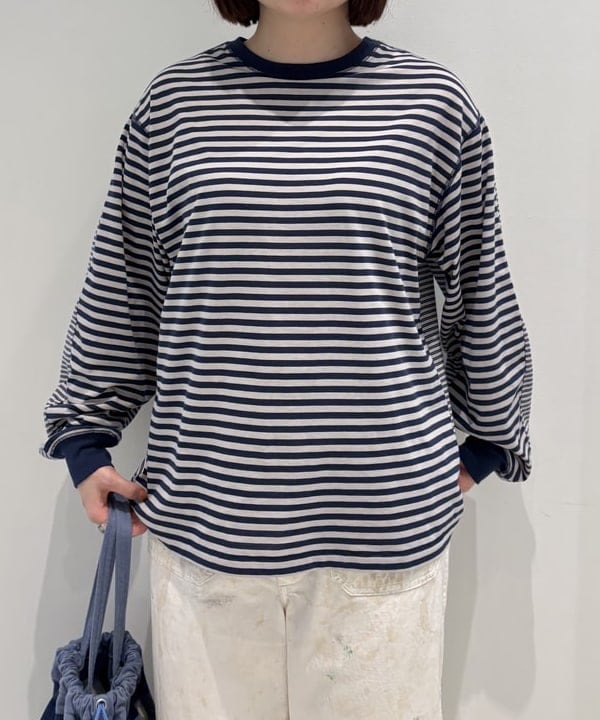 クロサワさんの「BEAMS WOMEN｜スウィッチ ボーダー ロングスリーブ」を使ったコーディネート