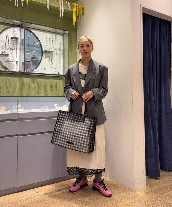 れいなさんの「BEAMS WOMEN｜レース キリカエ キャミワンピース」を使ったコーディネート