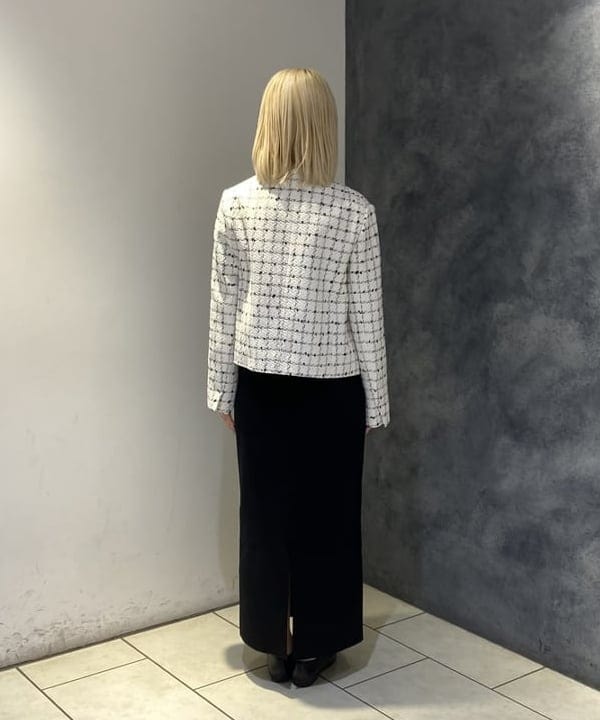 菜月さんの「BEAMS WOMEN｜ツイード ノーカラー ジャケット＊」を使ったコーディネート