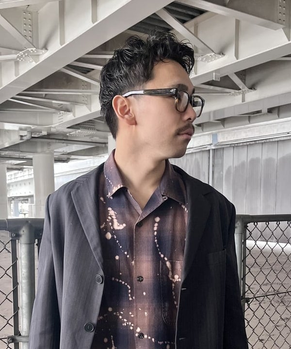 槙山 賢斗さんの「BEAMS WOMEN｜ブリーチ オンブレチェック オープンカラーシャツ【リラックスフィット】」を使ったコーディネート