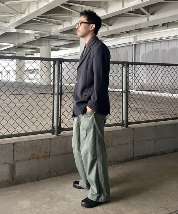 槙山 賢斗さんの「BEAMS WOMEN｜ブリーチ オンブレチェック オープンカラーシャツ【リラックスフィット】」を使ったコーディネート