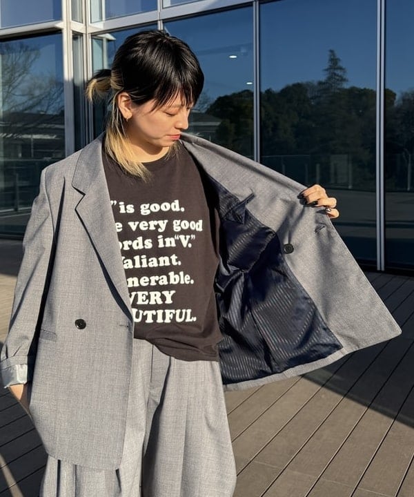 Heg.さんの「BEAMS WOMEN｜maturely / ティー ダブ ダブル ブレステッド ジャケット」を使ったコーディネート