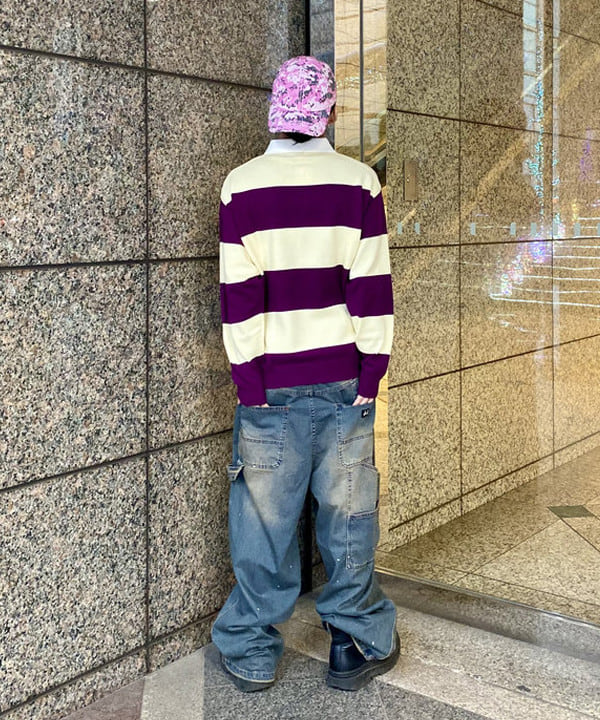 はるひむさんの「BEAMS WOMEN｜ワイドフィット 7ゲージ ラガー ニットポロシャツ」を使ったコーディネート