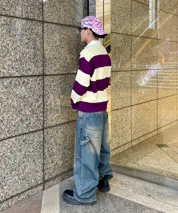 はるひむさんの「BEAMS WOMEN｜ワイドフィット 7ゲージ ラガー ニットポロシャツ」を使ったコーディネート