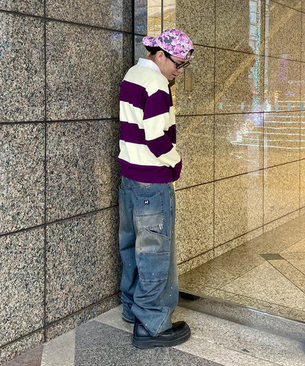 はるひむさんの「BEAMS WOMEN｜ワイドフィット 7ゲージ ラガー ニットポロシャツ」を使ったコーディネート