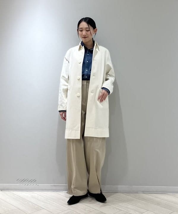 nodokaさんの「BEAMS WOMEN｜AK+1 / 8オンス ウォッシュド シャツ」を使ったコーディネート