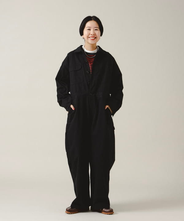 ミナミマリコさんの「BEAMS WOMEN｜スウィッチ ボーダー ロングスリーブ」を使ったコーディネート