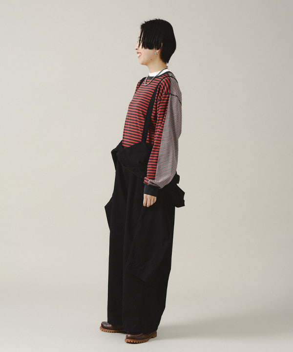 ミナミマリコさんの「BEAMS WOMEN｜スウィッチ ボーダー ロングスリーブ」を使ったコーディネート